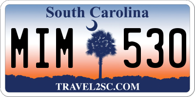 SC license plate MIM530