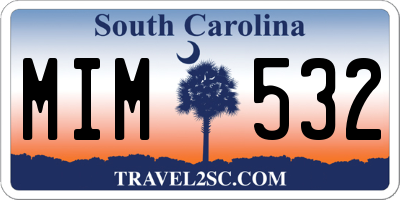 SC license plate MIM532