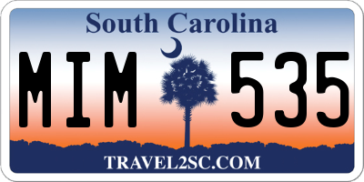 SC license plate MIM535
