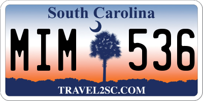 SC license plate MIM536