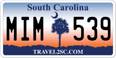 SC license plate MIM539