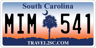 SC license plate MIM541