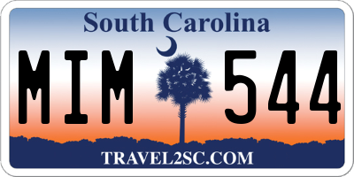 SC license plate MIM544