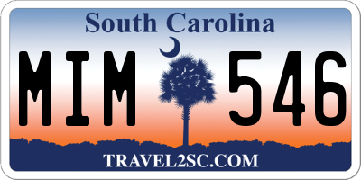 SC license plate MIM546