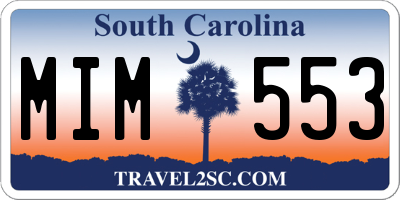 SC license plate MIM553