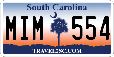SC license plate MIM554