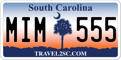 SC license plate MIM555