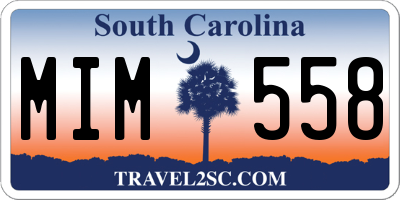 SC license plate MIM558