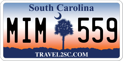 SC license plate MIM559