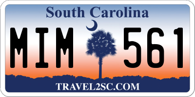 SC license plate MIM561