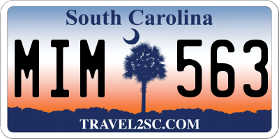 SC license plate MIM563