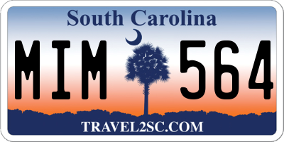 SC license plate MIM564