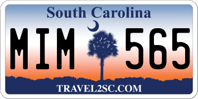 SC license plate MIM565