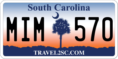 SC license plate MIM570