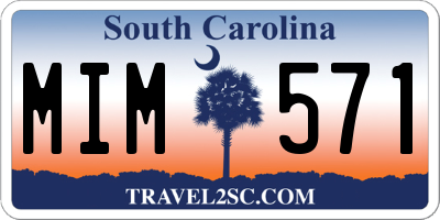 SC license plate MIM571