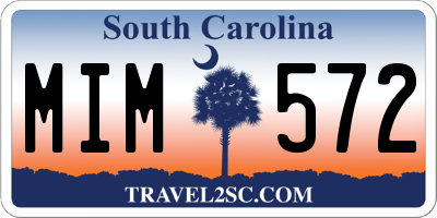 SC license plate MIM572