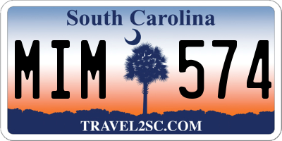 SC license plate MIM574