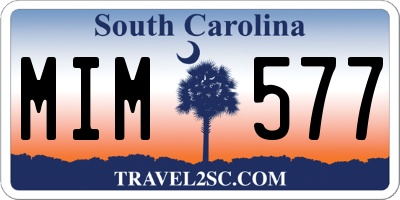 SC license plate MIM577