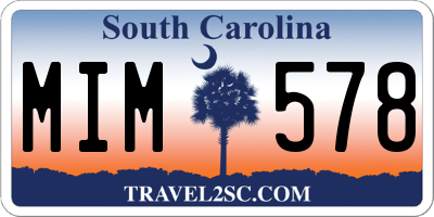 SC license plate MIM578