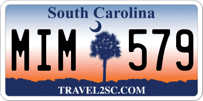 SC license plate MIM579