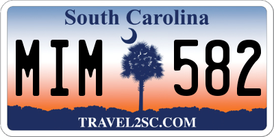 SC license plate MIM582