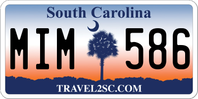 SC license plate MIM586
