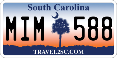 SC license plate MIM588