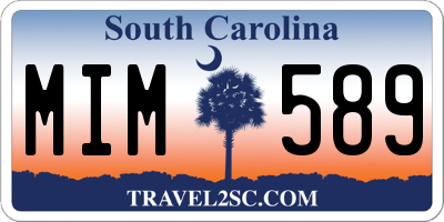 SC license plate MIM589
