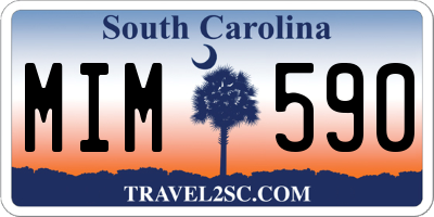 SC license plate MIM590