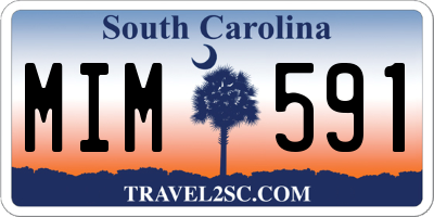 SC license plate MIM591
