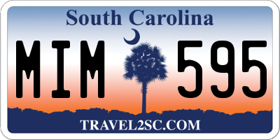 SC license plate MIM595