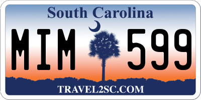 SC license plate MIM599