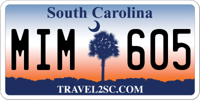 SC license plate MIM605