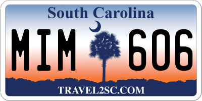 SC license plate MIM606