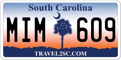 SC license plate MIM609