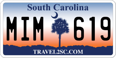 SC license plate MIM619