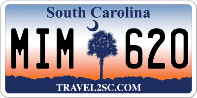 SC license plate MIM620