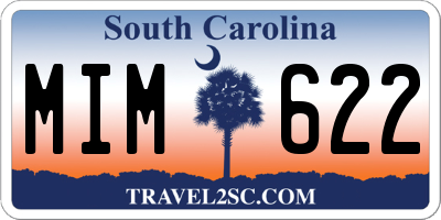 SC license plate MIM622