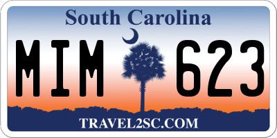 SC license plate MIM623