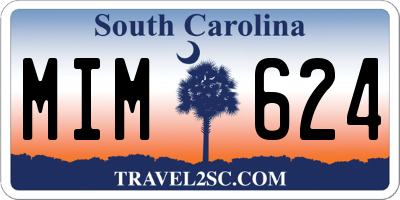 SC license plate MIM624