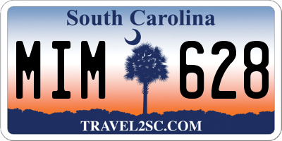 SC license plate MIM628