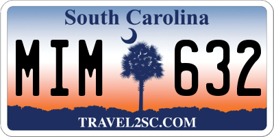 SC license plate MIM632