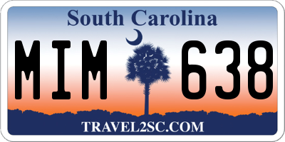 SC license plate MIM638
