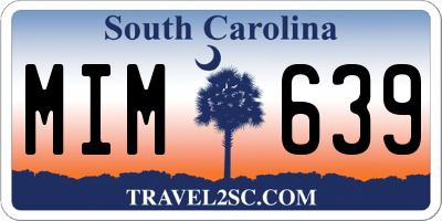 SC license plate MIM639