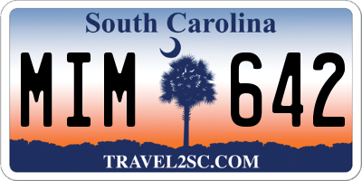 SC license plate MIM642