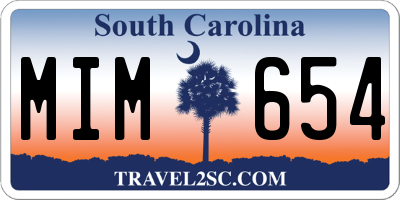 SC license plate MIM654