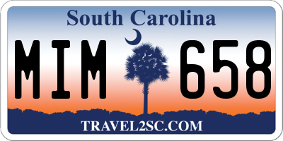 SC license plate MIM658
