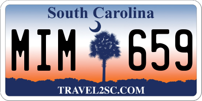 SC license plate MIM659