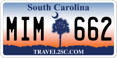 SC license plate MIM662