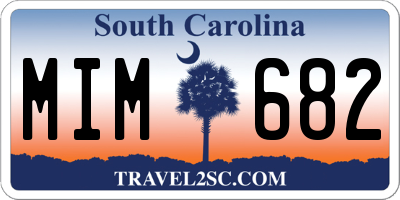 SC license plate MIM682